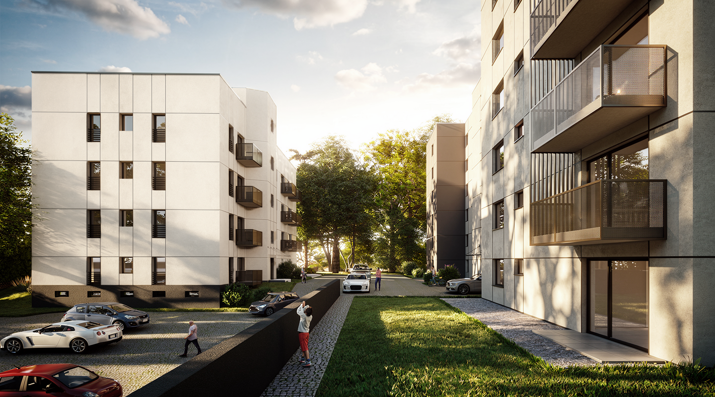 Wizualizacje osiedla wielorodzinnego – OK OFFICE - ujęcie 2